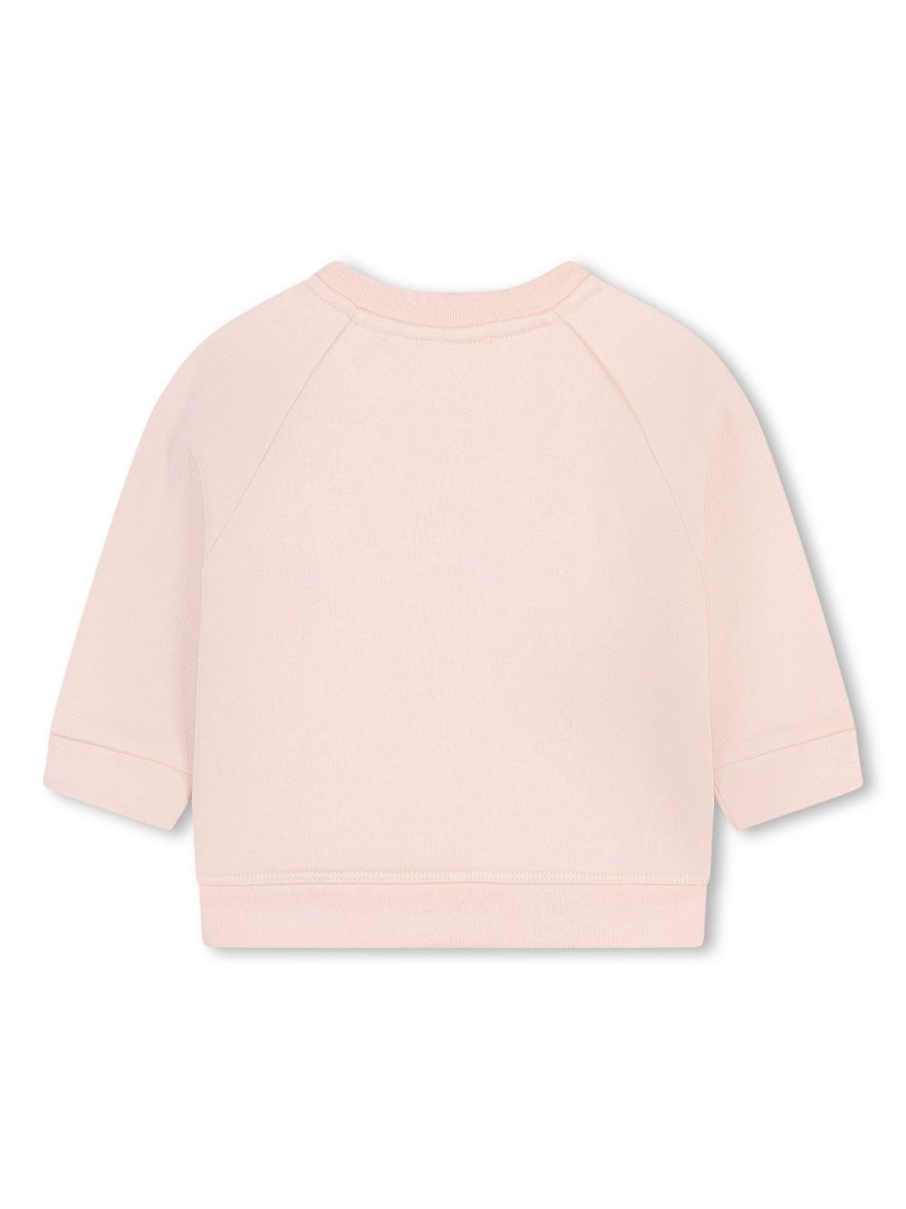 Baby pink sweatshirt with embroidery logo