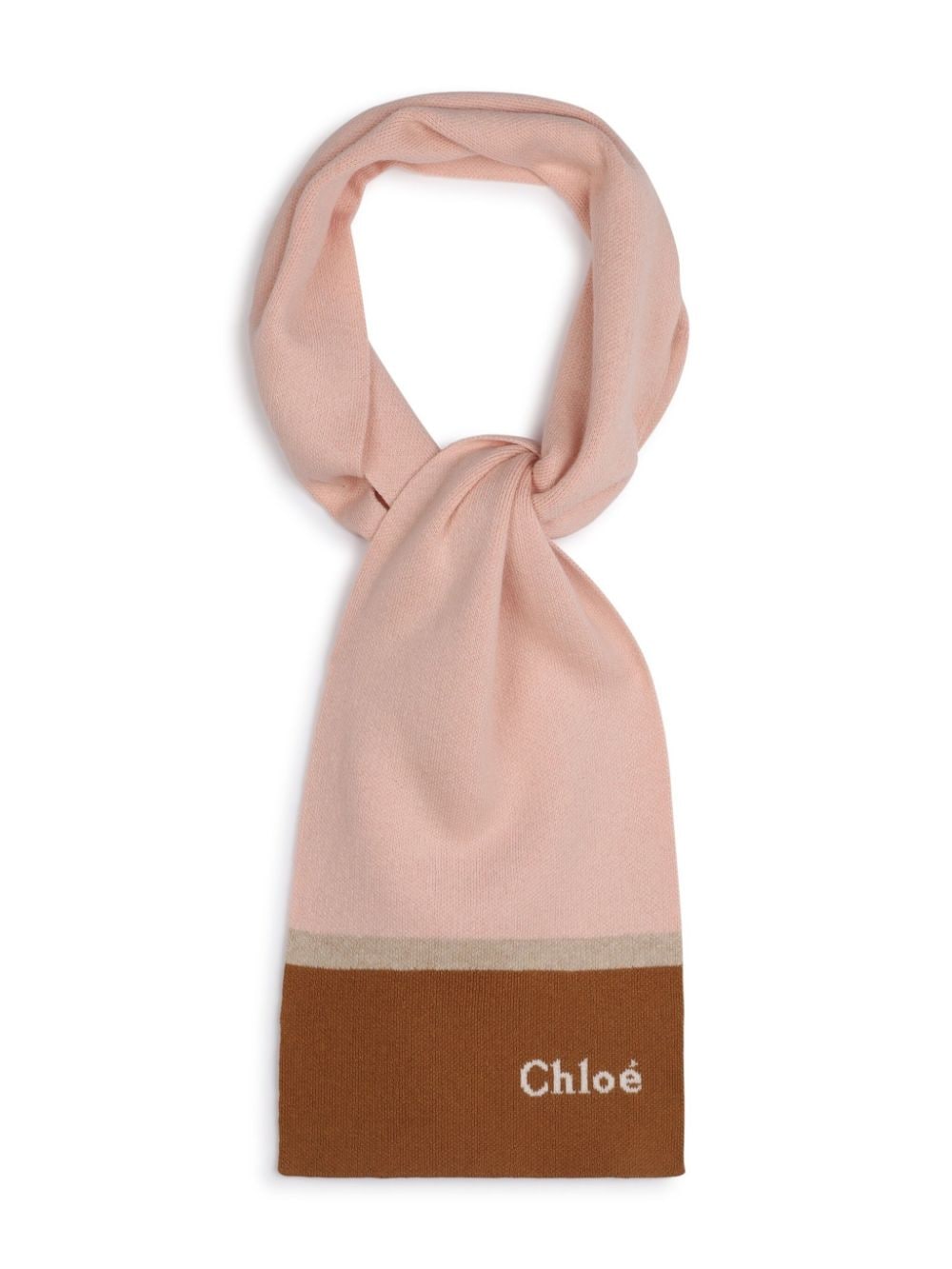 Pink scarf with contrasting edges