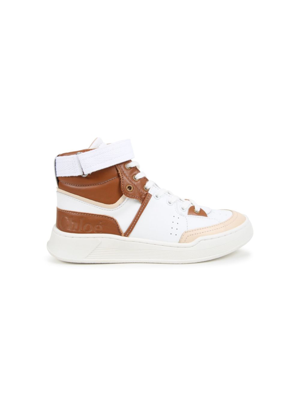 High-top sneakers with white inserts