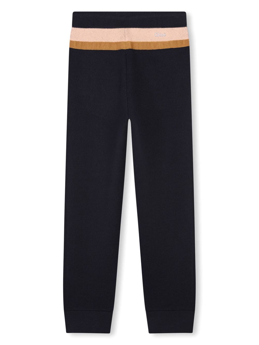 Blue trousers with logo waist