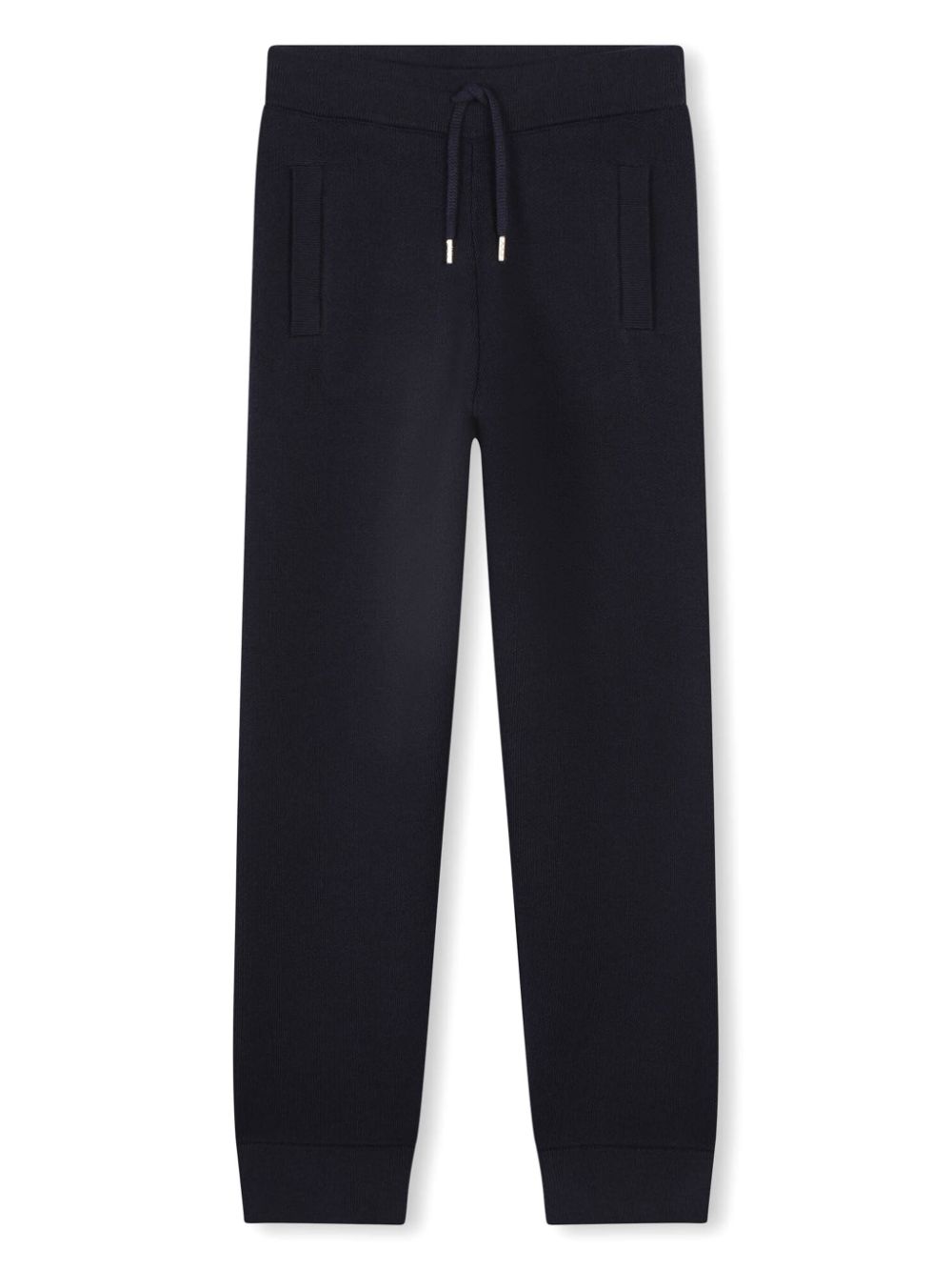 Blue trousers with logo waist