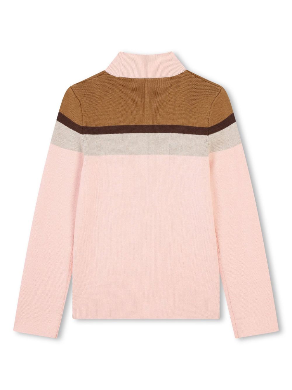 Color-block turtleneck sweater