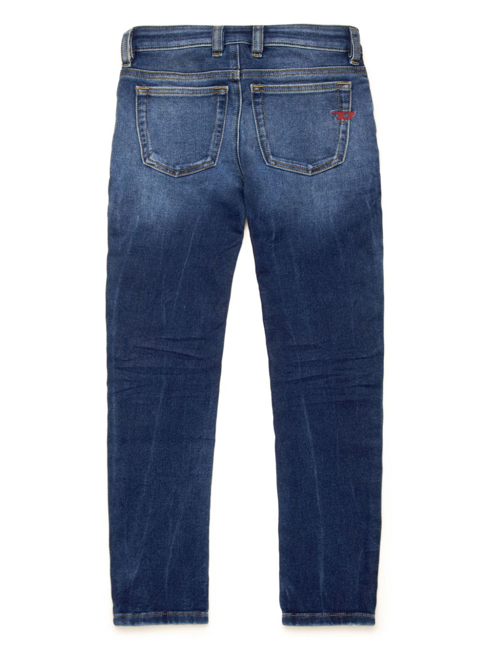 Jeans with lightened front effect