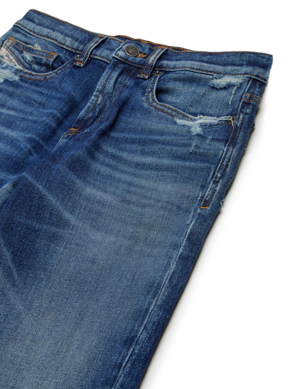 Jeans mini strappi effetto schiarito