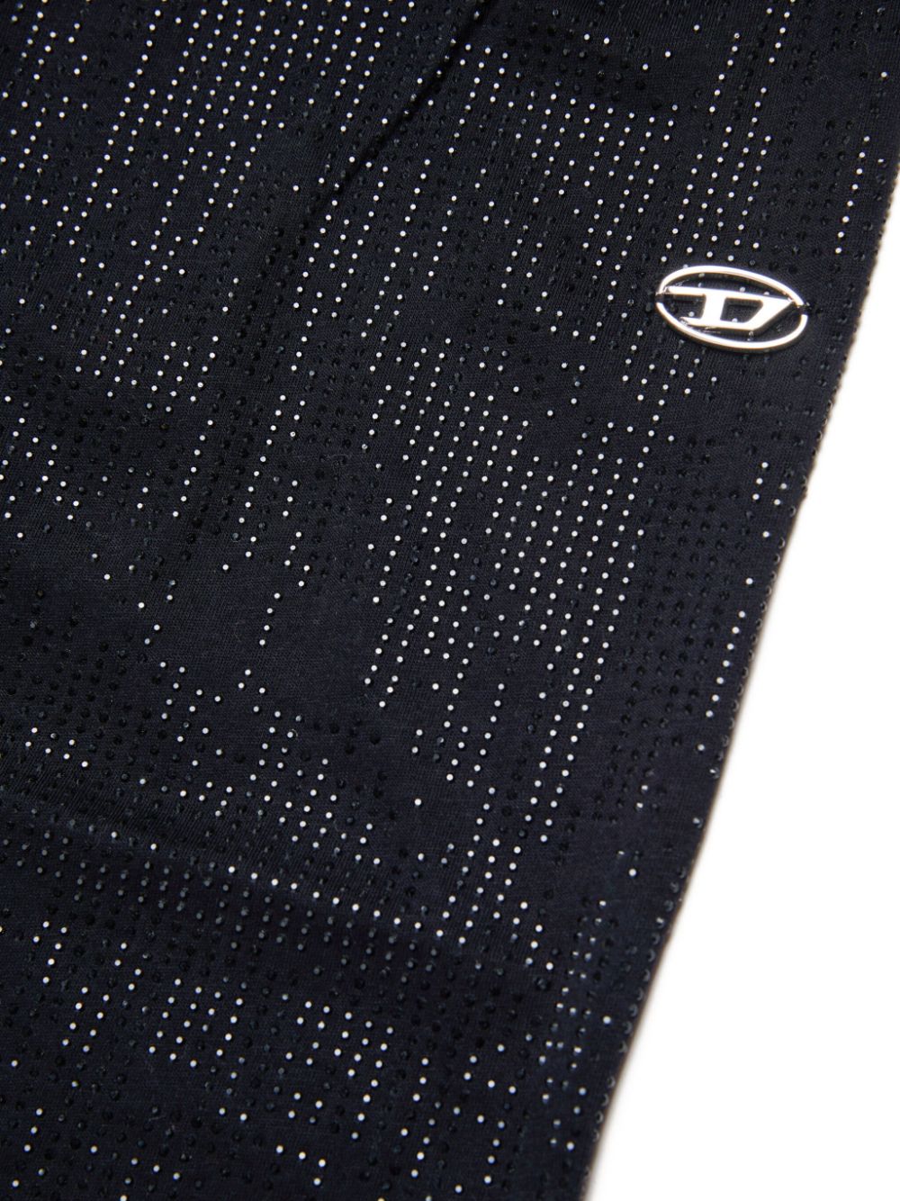 Black tracksuit with all-over rhinestones