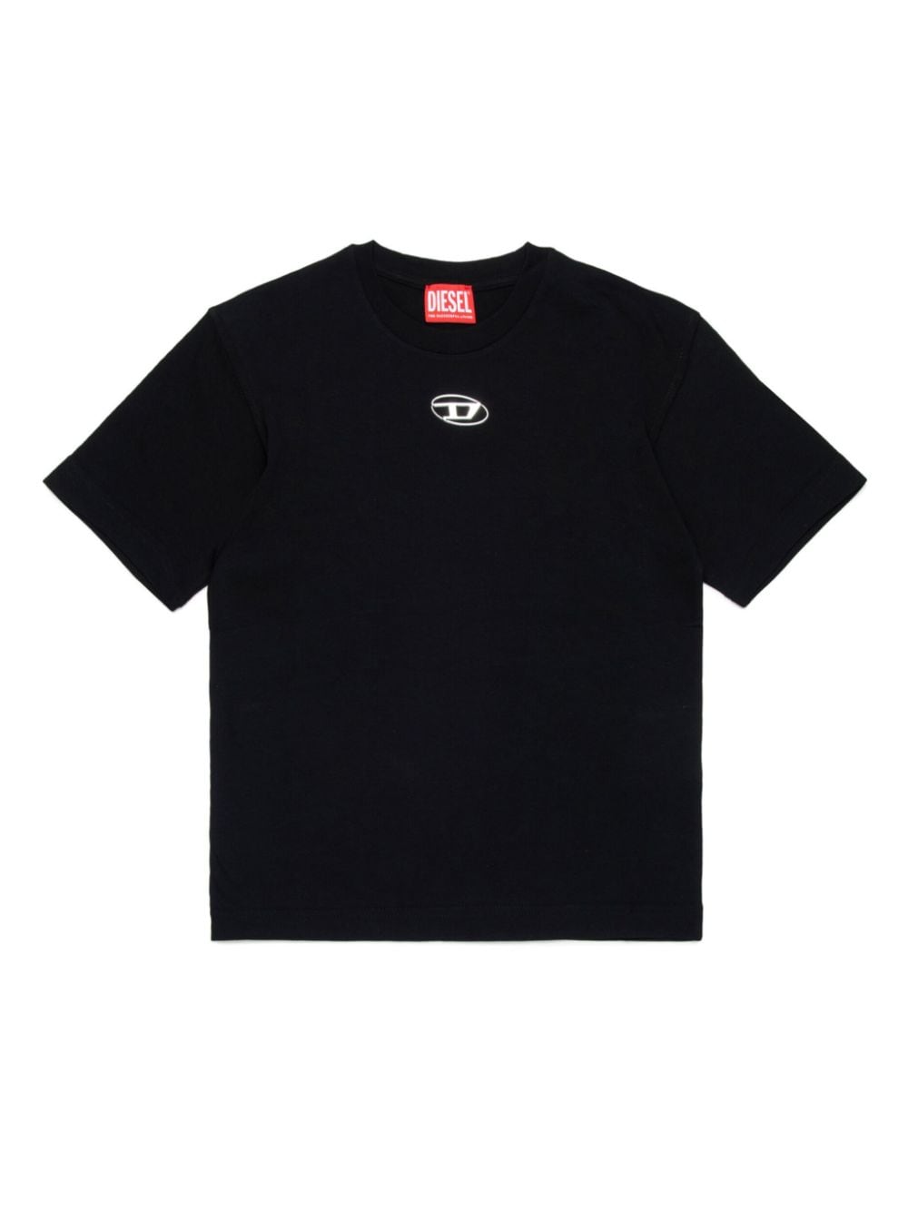 Black T-shirt with Oval-D plaque