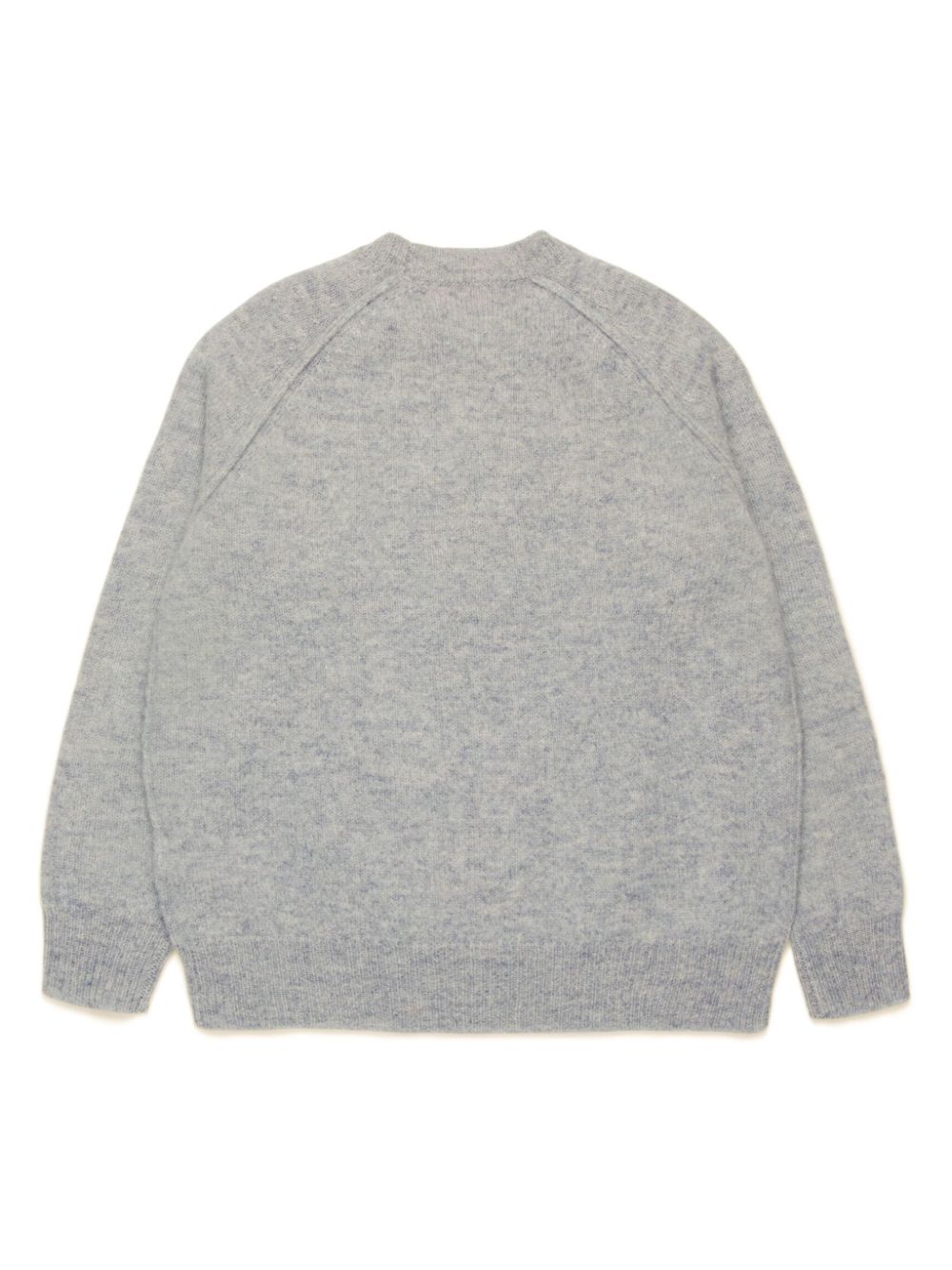 Grey sweater with lettering logo