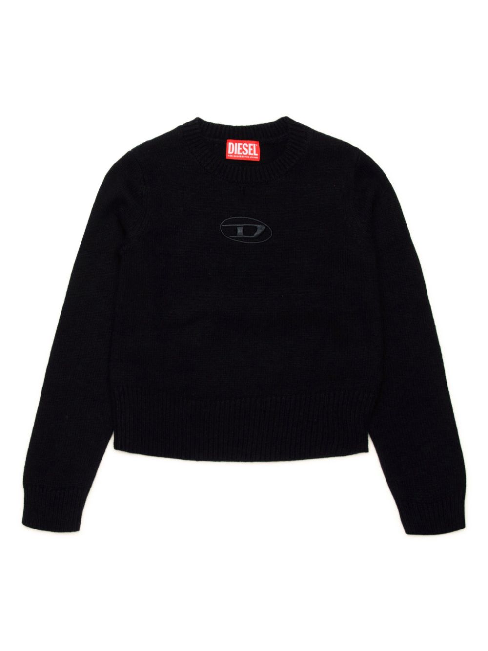 Black sweater with embroidery logo