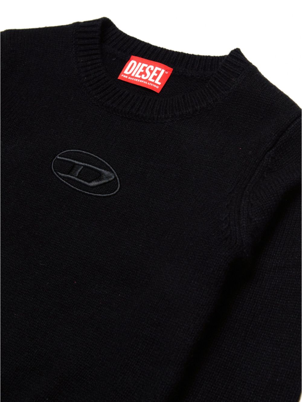 Black sweater with embroidery logo