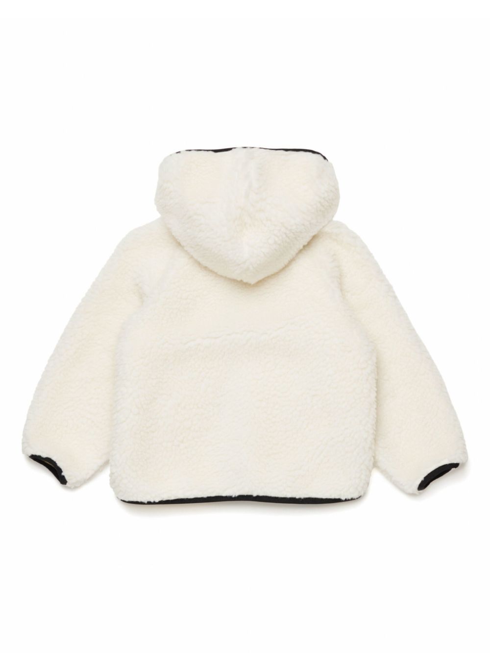 White sheepskin effect jacket for newborns