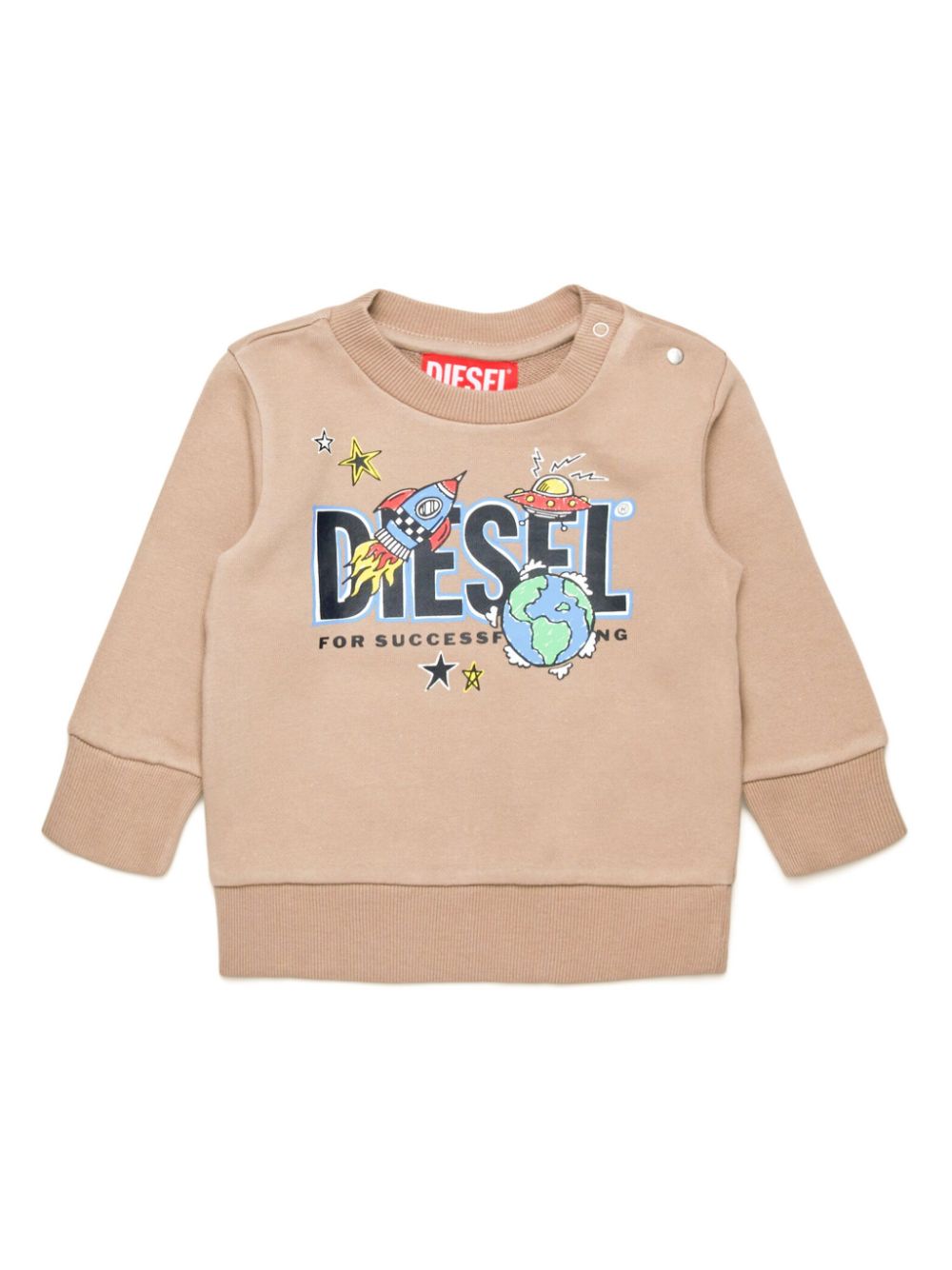 Beige space baby sweatshirt