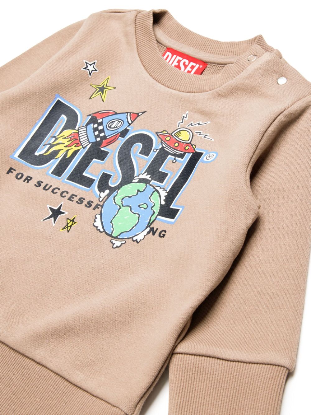 Beige space baby sweatshirt