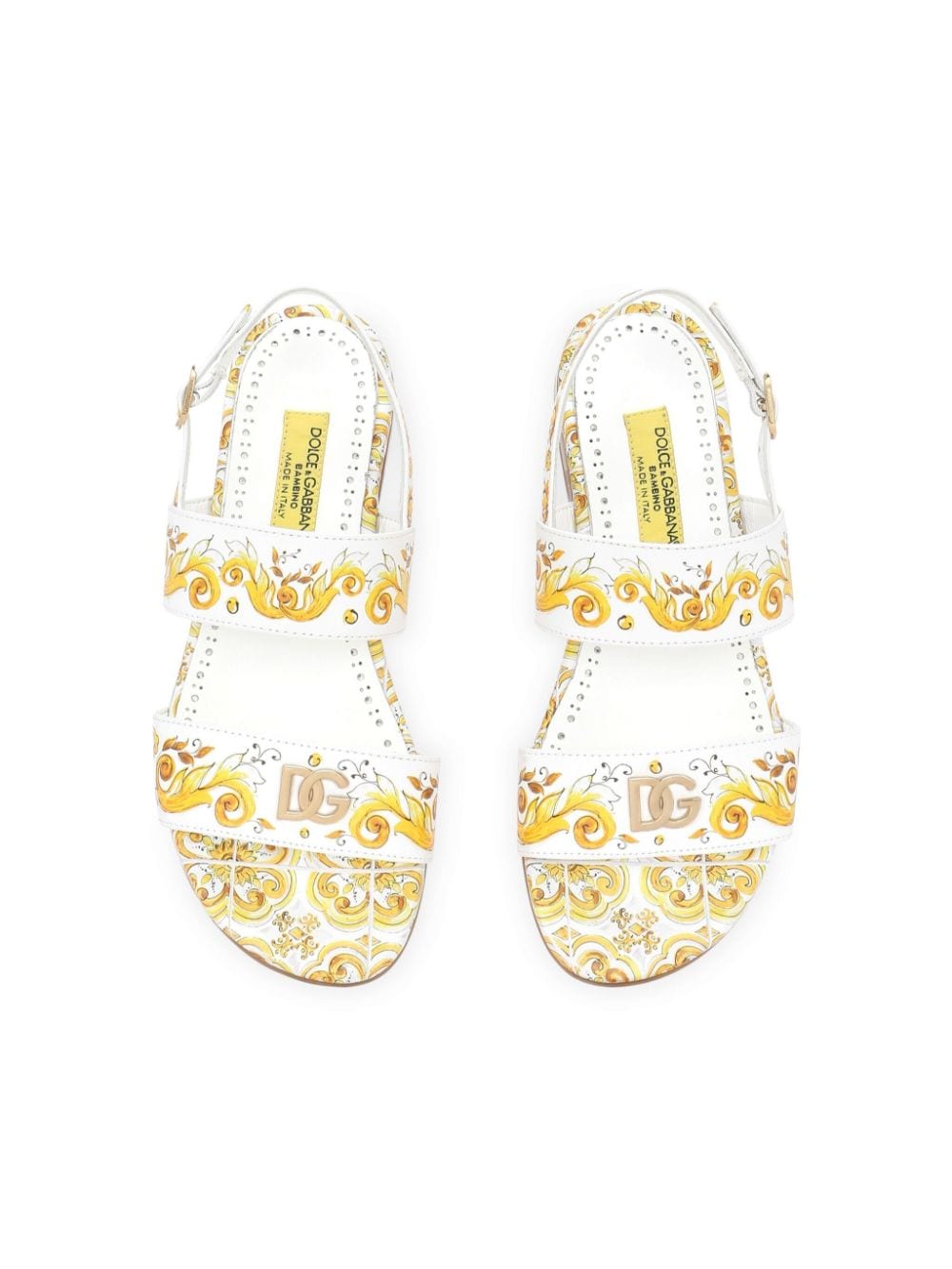 Yellow Maiolica Print Sandal