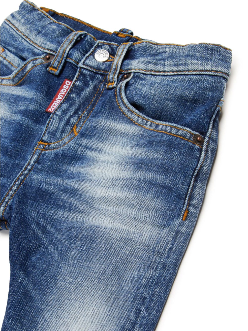 Jeans blu con schiariture neonato