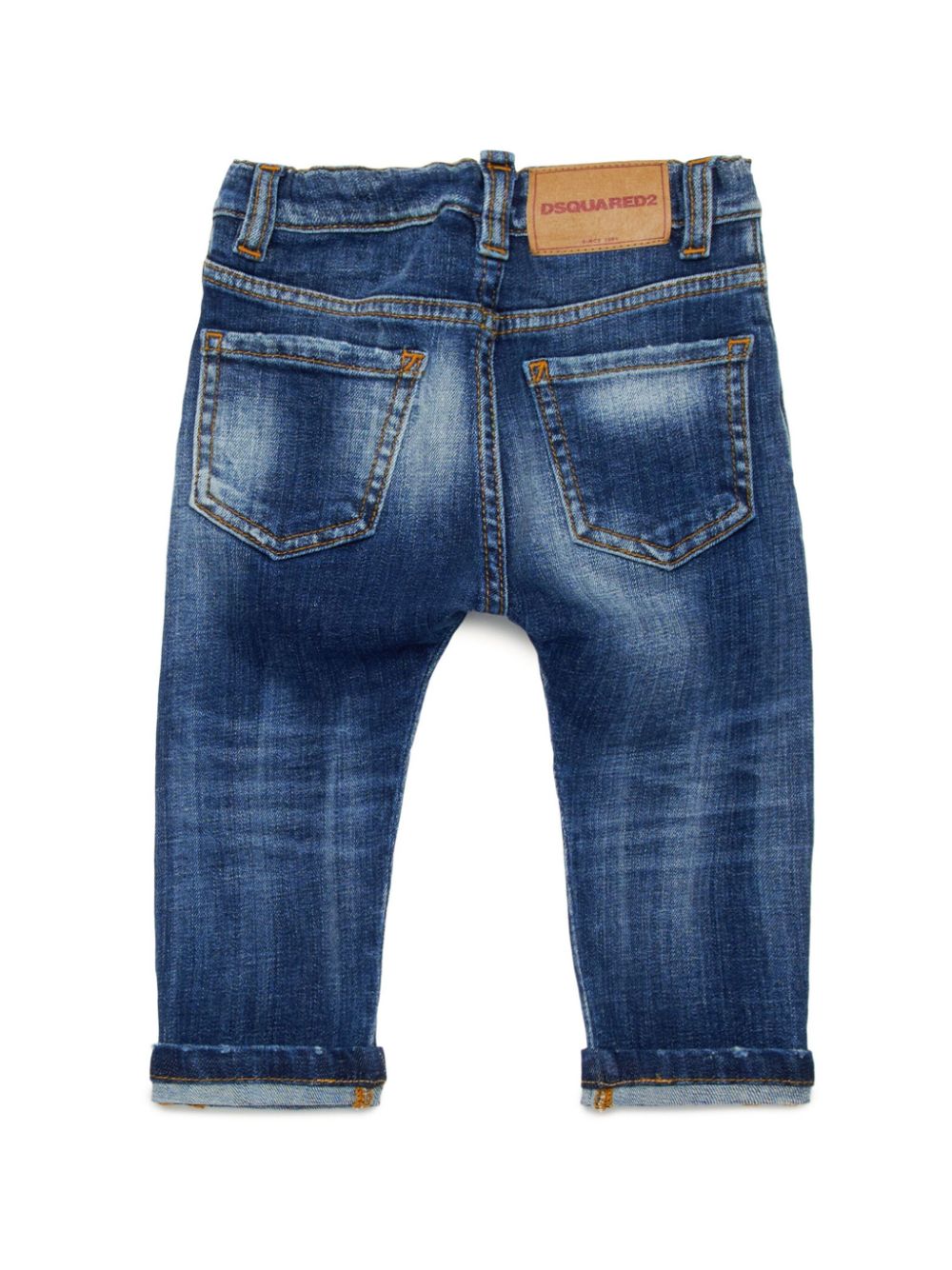 Jeans blu con schiariture neonato