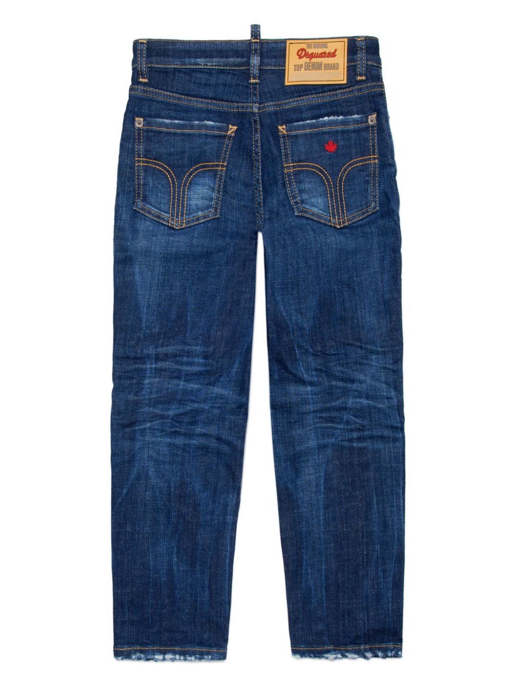 Jeans blu mini strappi