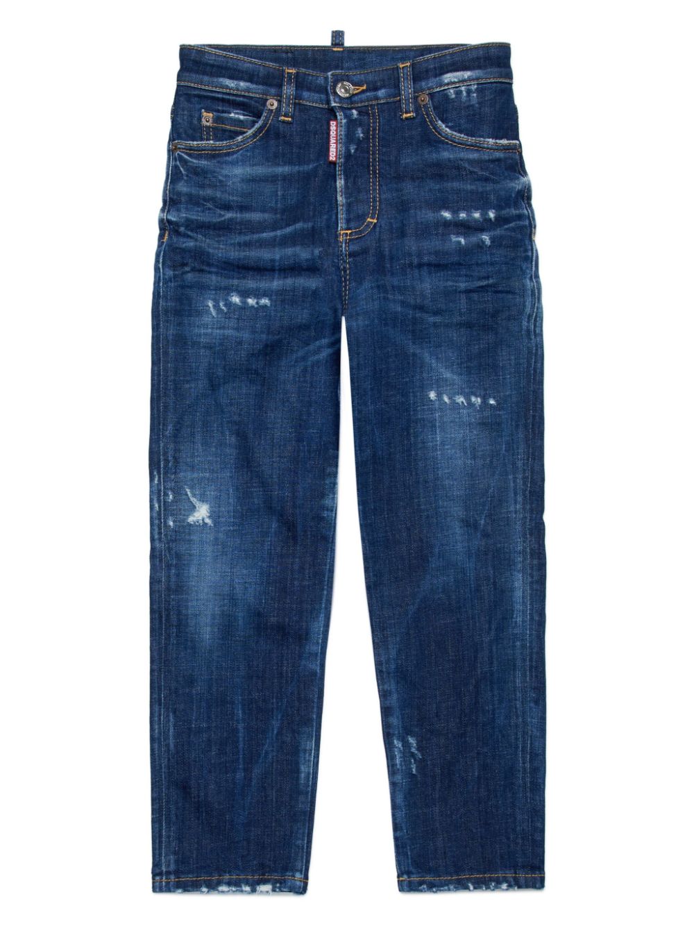 Jeans blu mini strappi