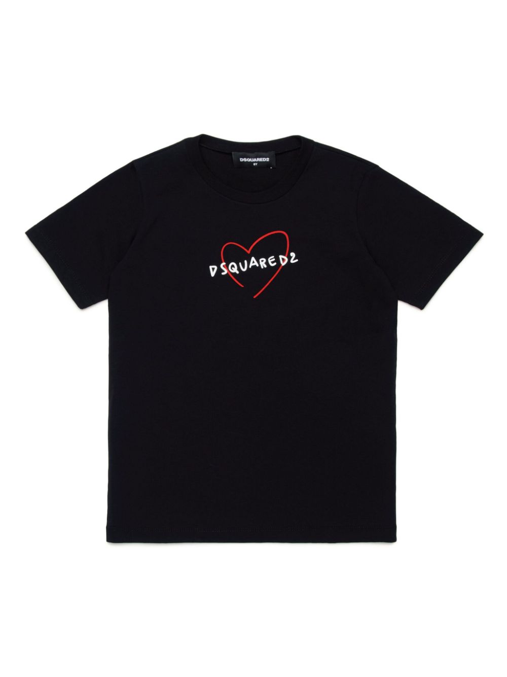 T-shirt nera logo heart