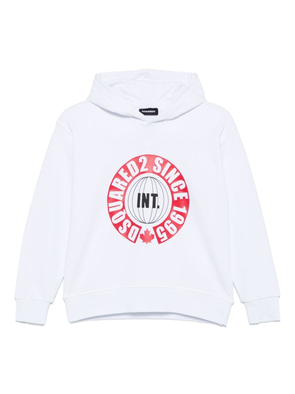 White circular logo sweatshirt