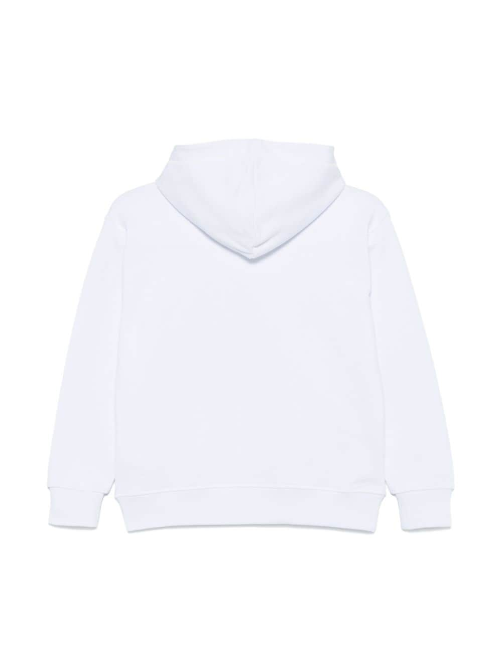 White circular logo sweatshirt