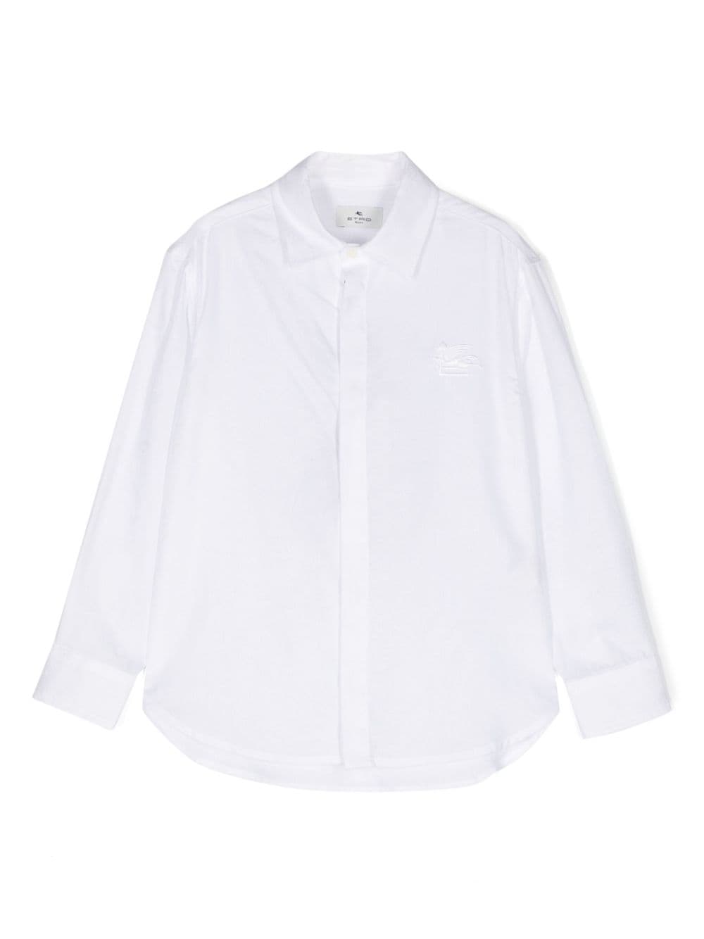 White shirt with Pegasus embroidery