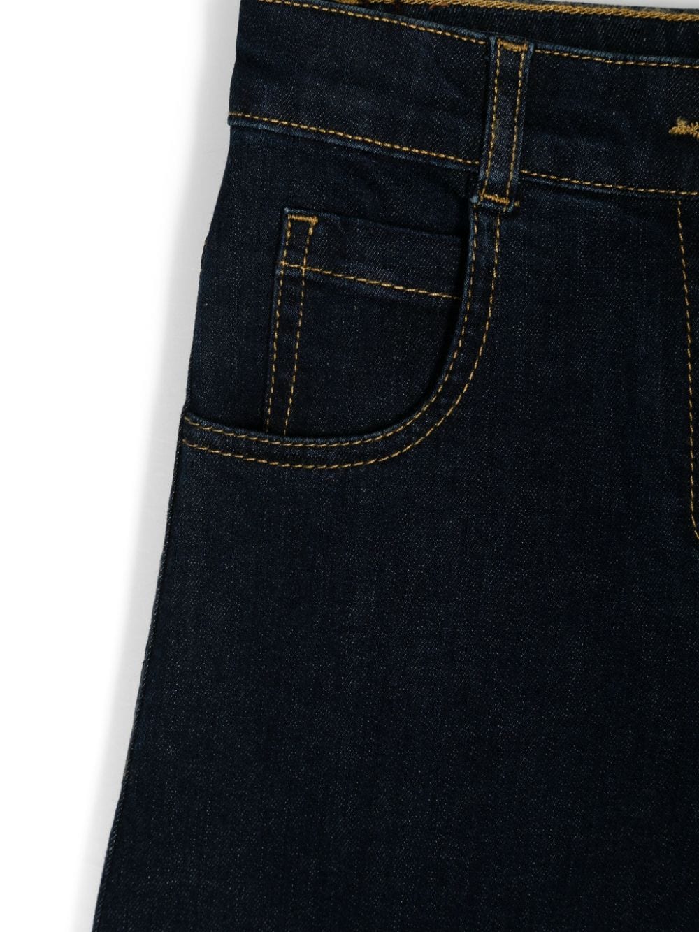 Pegaso label dark wash denim jeans