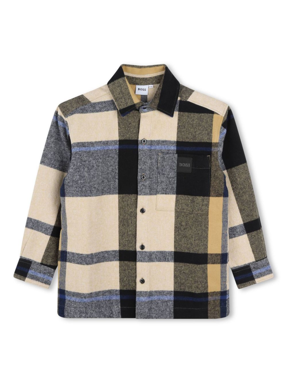 Beige/blue checked shirt