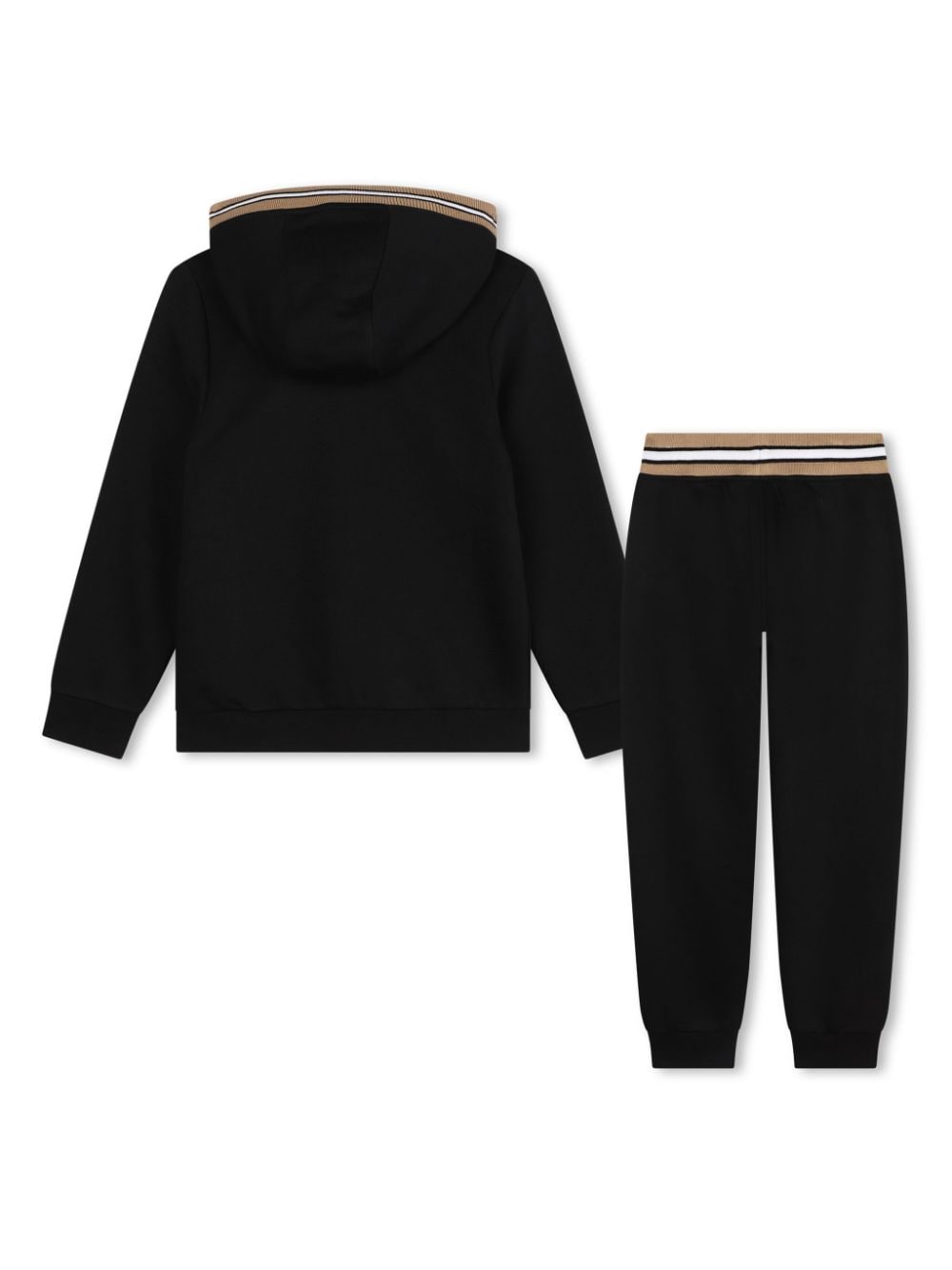 Black tracksuit and logo sweatshirt (2 pieces)