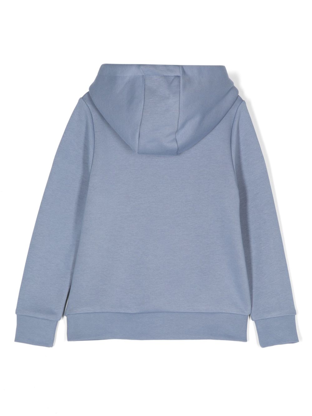 Blue sweatshirt with front pattern logo