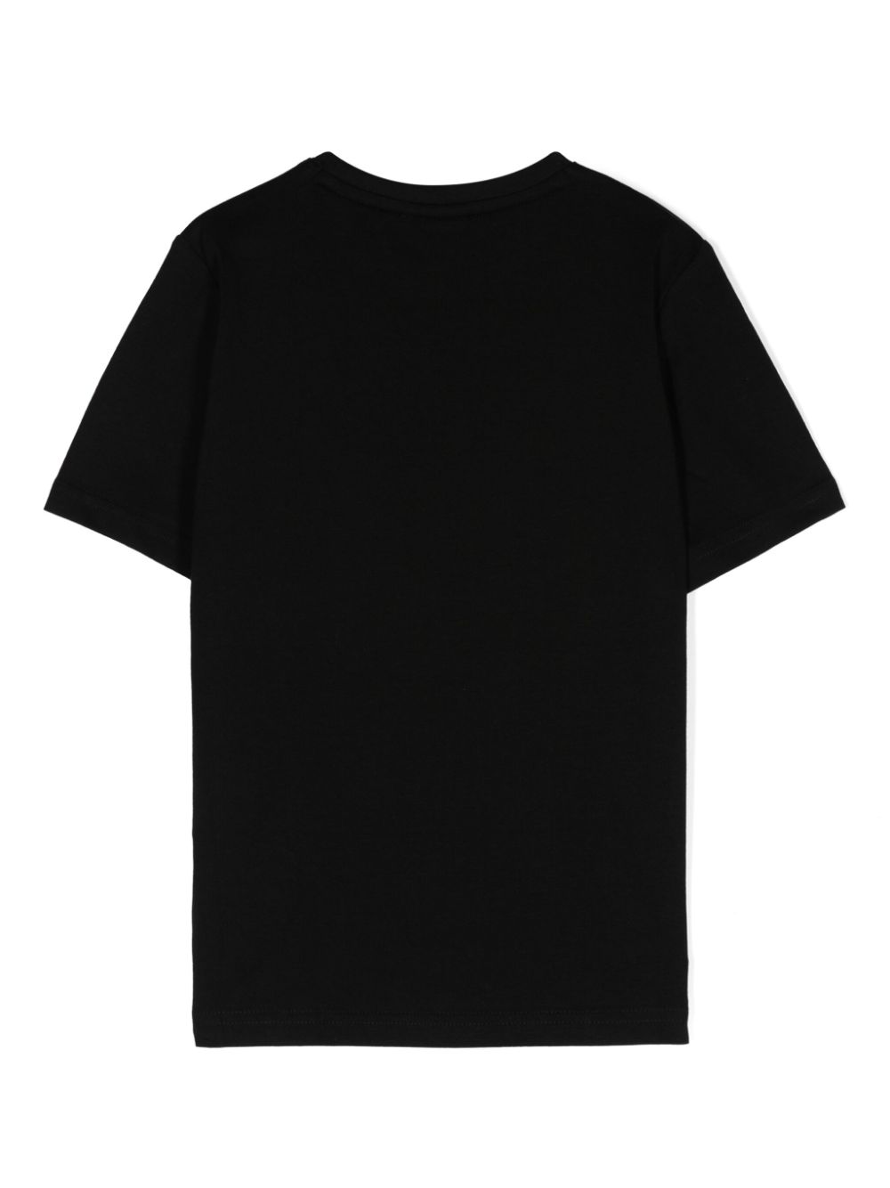 Black T-shirt with mirror logo print