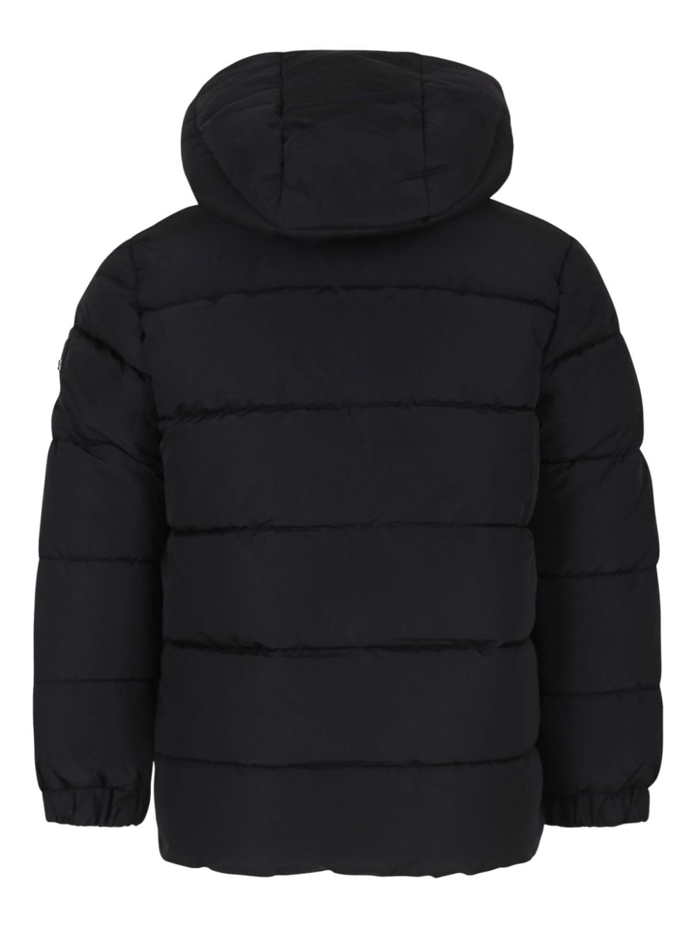 Black padded jacket with chest logo