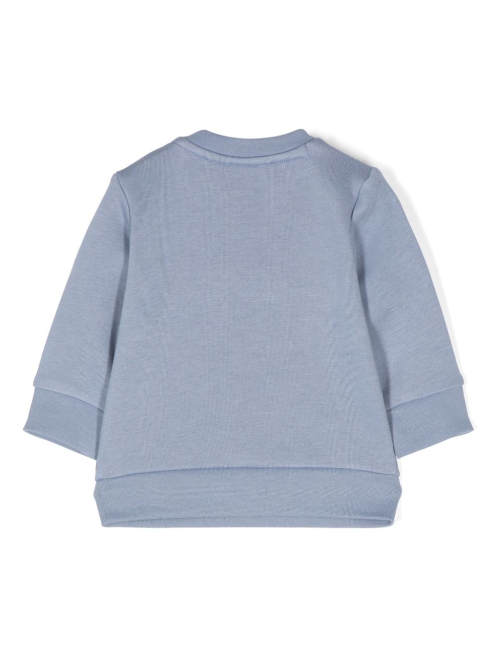 Gray sweatshirt with logo print for newborns