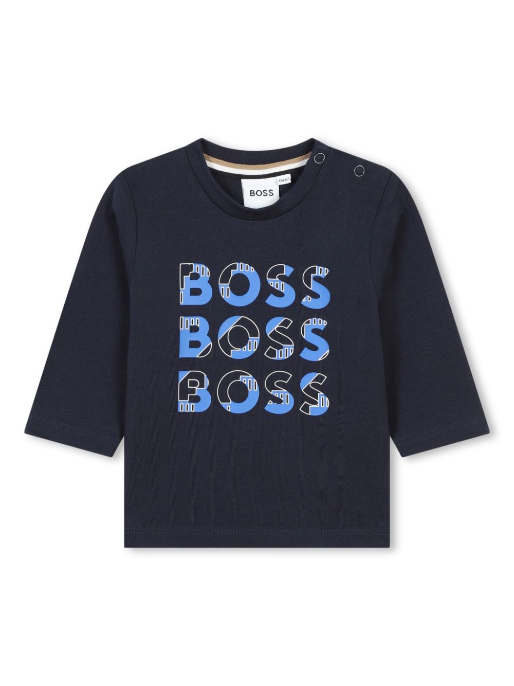 Blue logo loop baby sweater