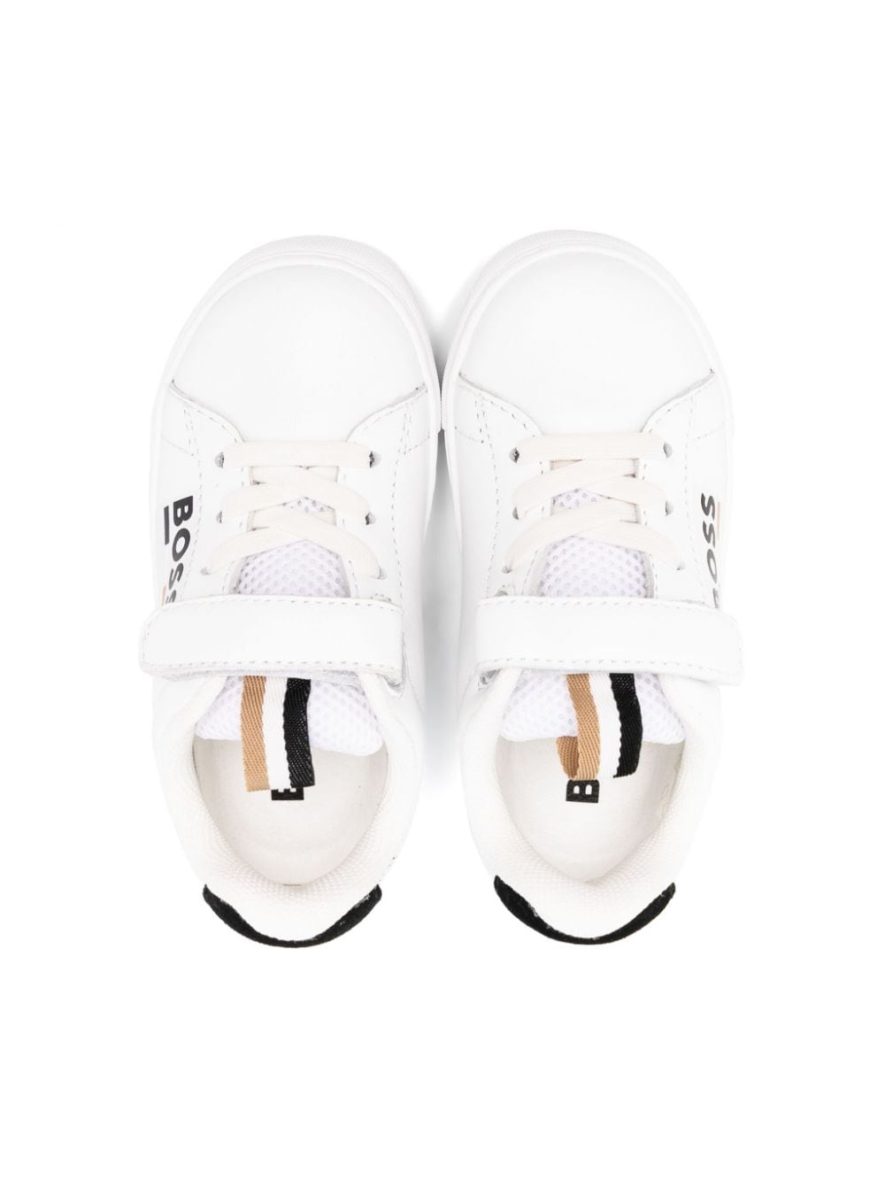 White shoes side logo