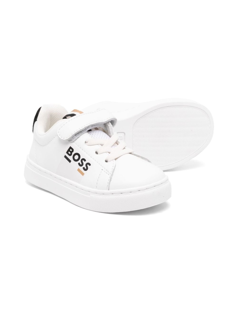 White shoes side logo