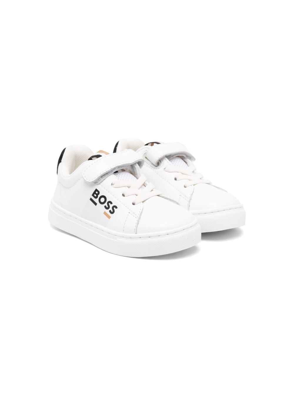 White shoes side logo