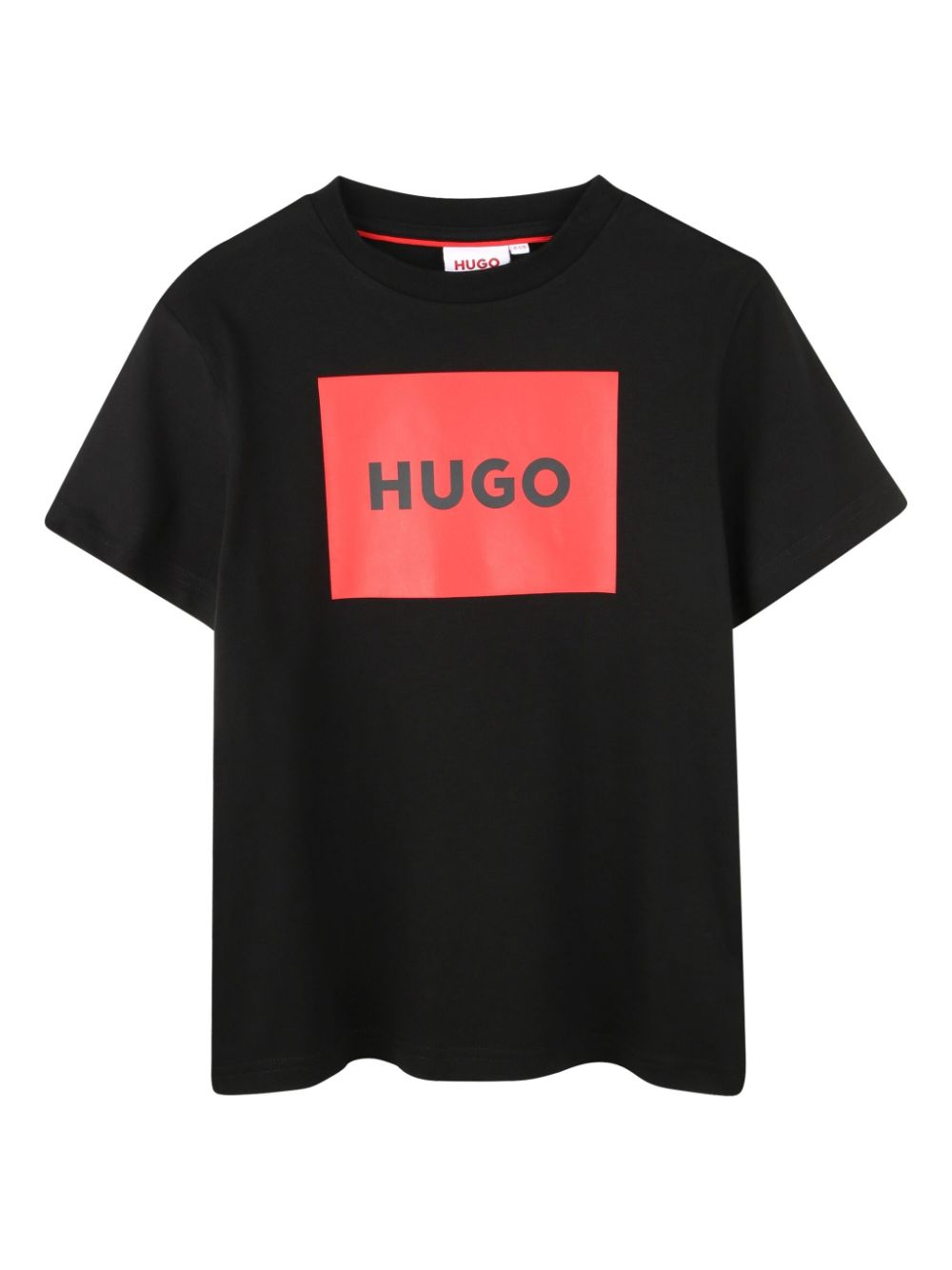 T-shirt nera riquadro logo