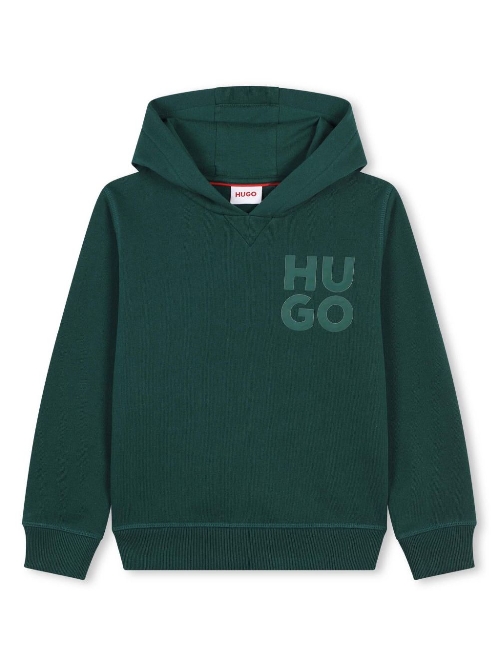 Green sweatshirt with lettering logo