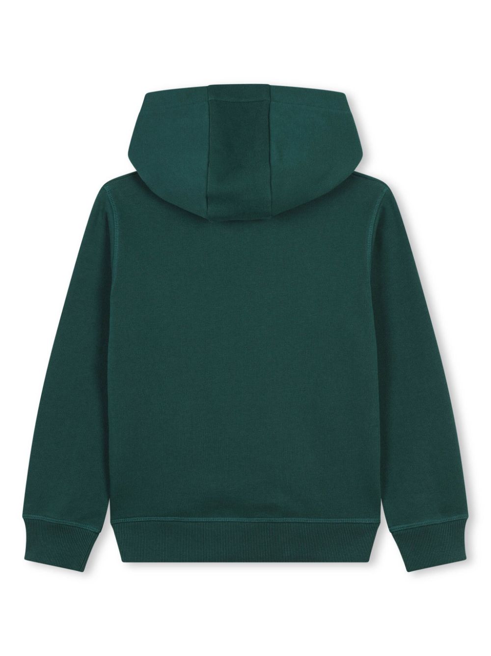 Green sweatshirt with lettering logo