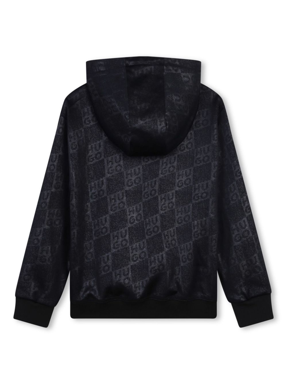 Black sweatshirt with all-over logo