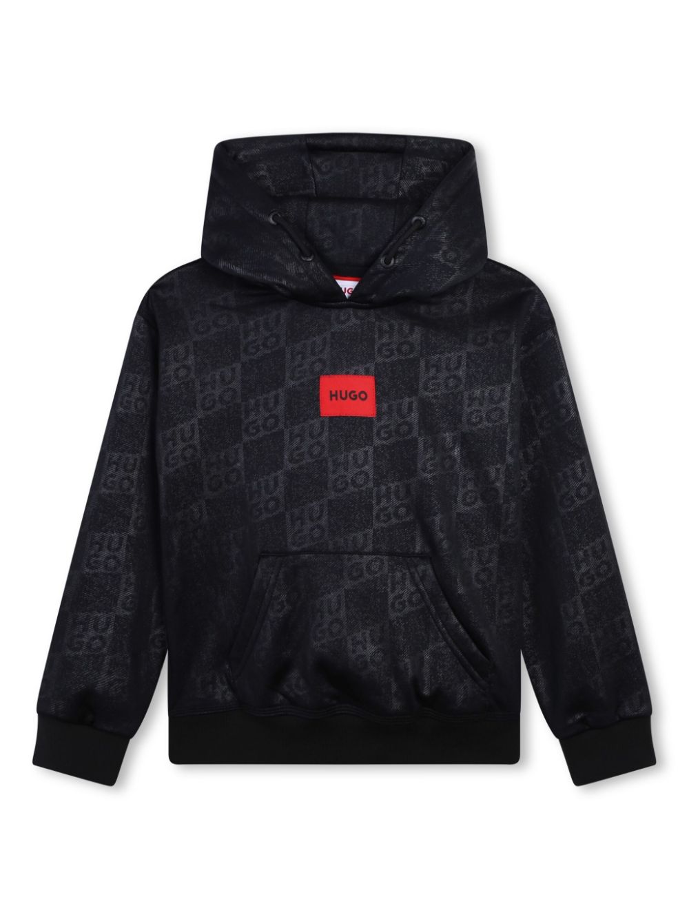 Black sweatshirt with all-over logo