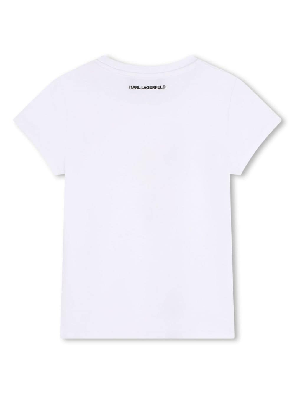 T-shirt bianca logo Karl