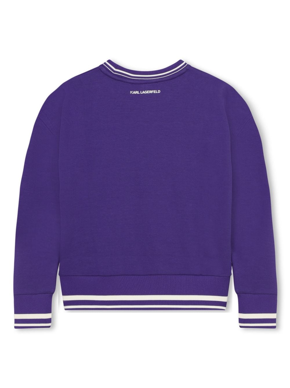 Purple sweatshirt with front lettering logo