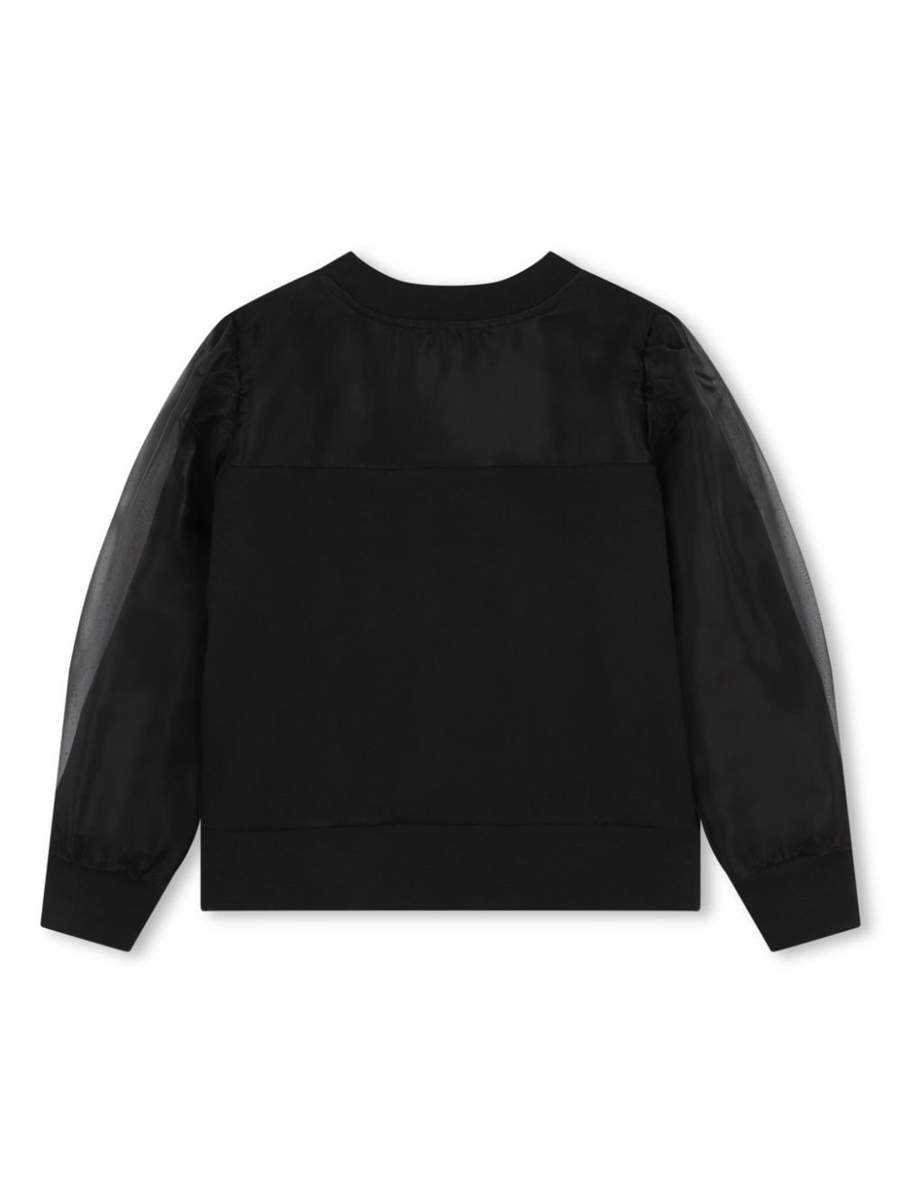 Black sweatshirt with tulle sleeves