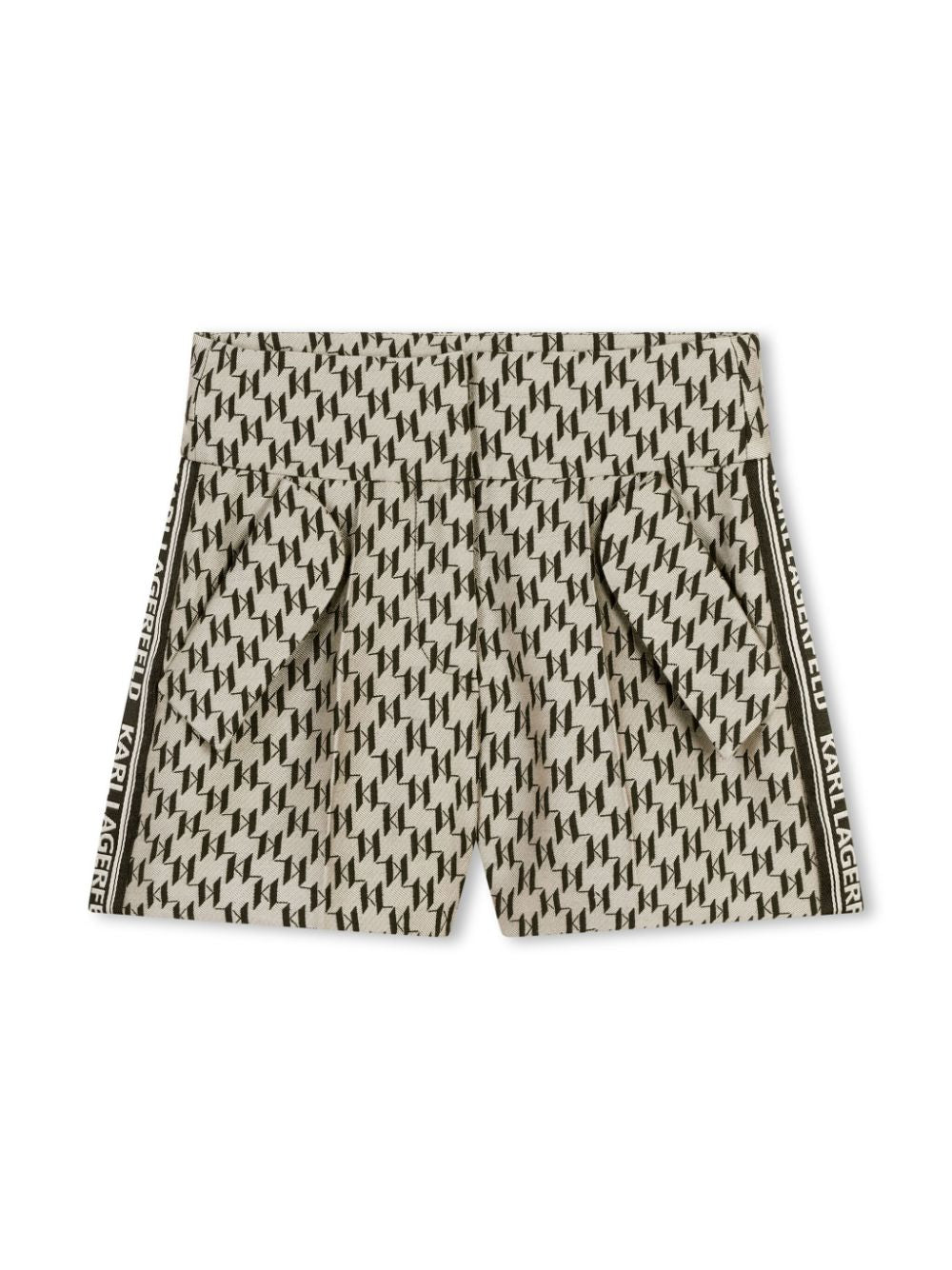 Shorts nero/beige monogram all-over