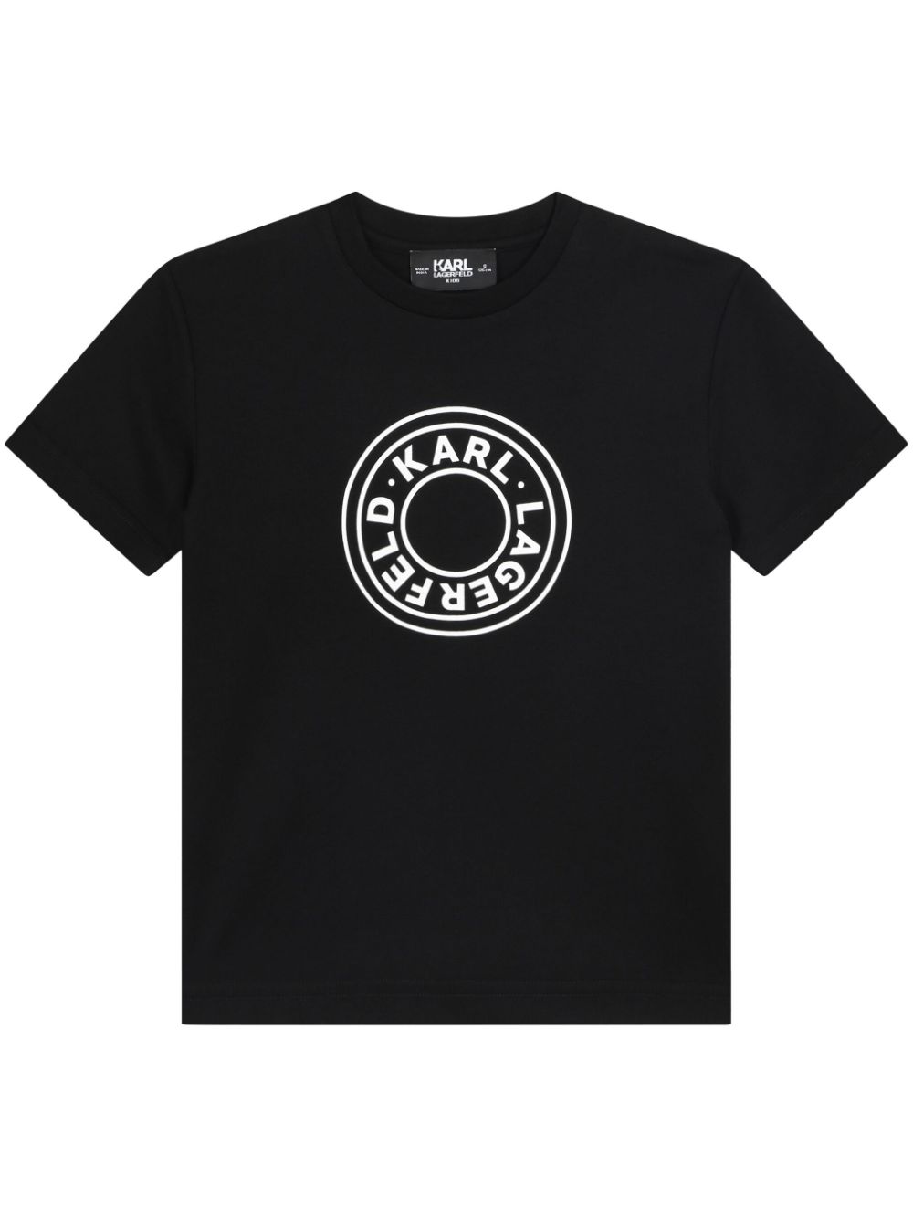 T-shirt nera stampa logo