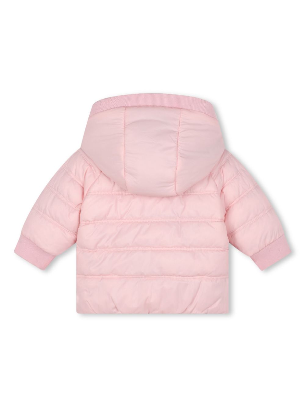 Reversible pink/black baby down jacket