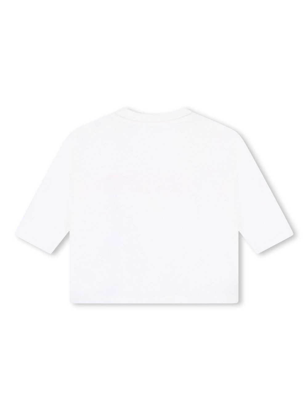 White T-shirt with logo print for newborns