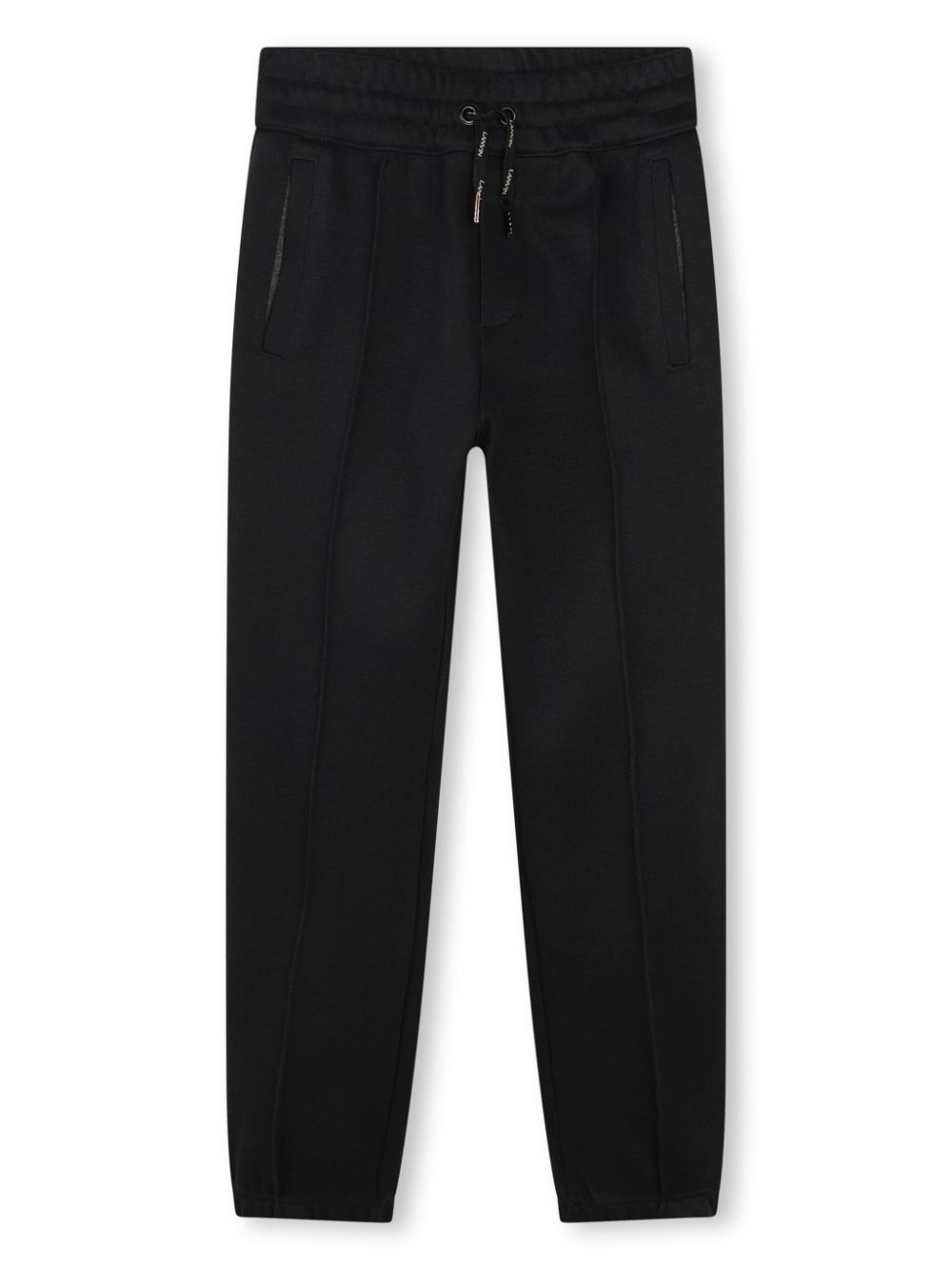 Black tracksuit with side crimp bands