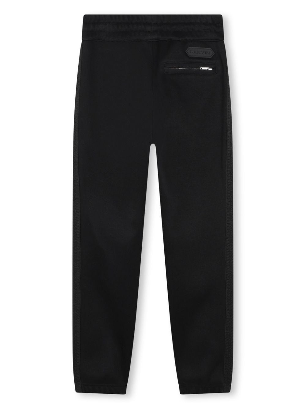 Black tracksuit with side crimp bands